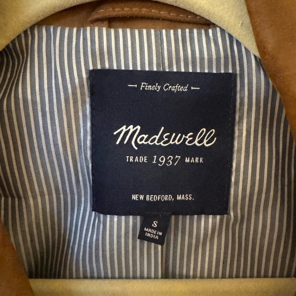 Madewell Tan Suede Jacket Size Small - Picture 3 of 5